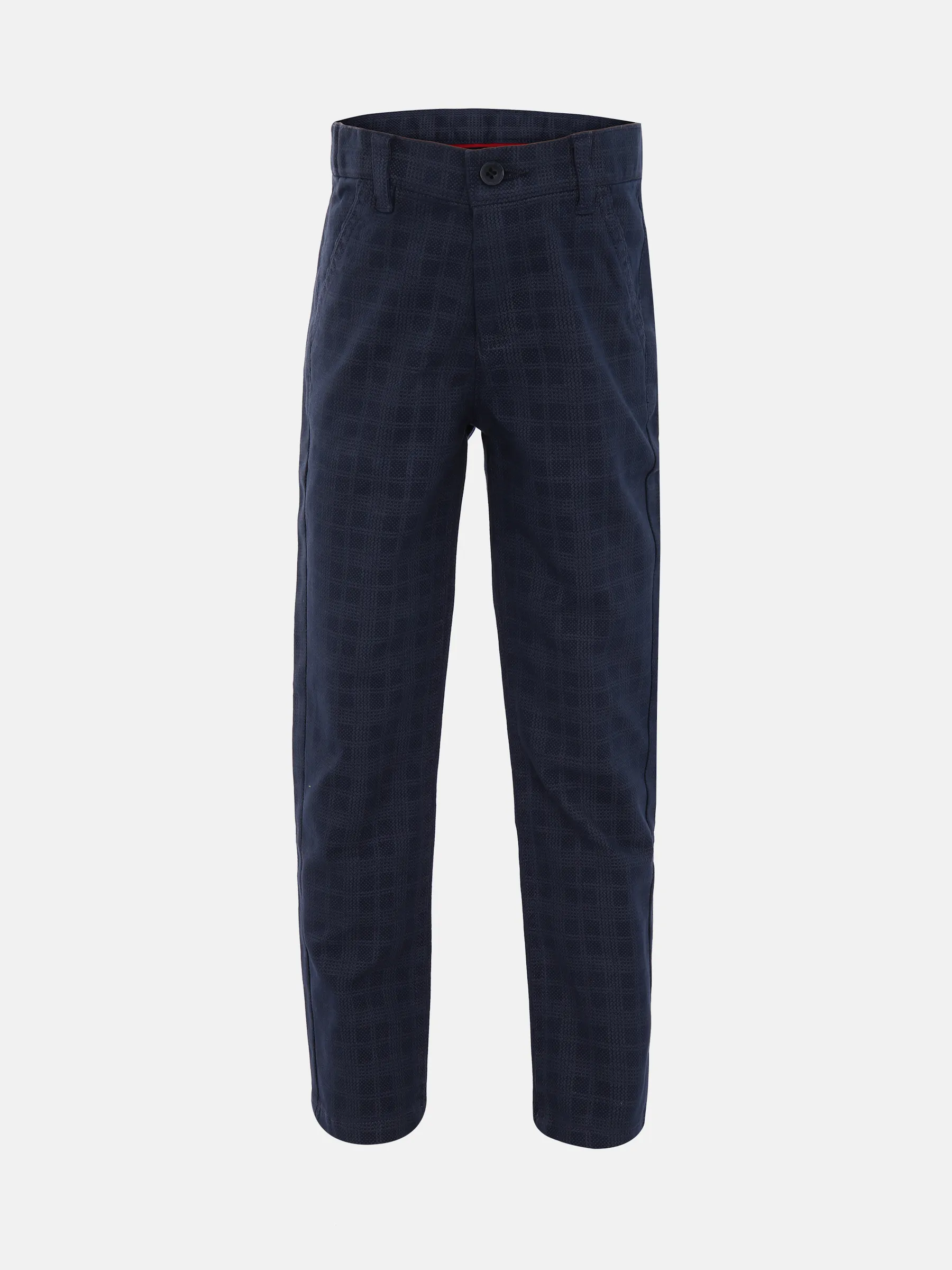 Midnight Blue Printed Gabardine Short Pant